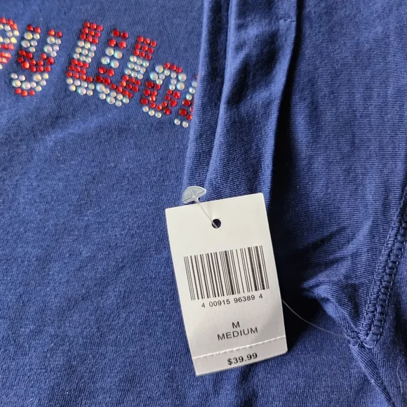 NWT Disney Parks Walt Disney World Patriotic Rhinestone Tee Shirt Sz M - Picture 4 of 5